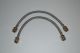 PAIR OF STAINLESS STEEL FLIXIBLE HOSES WITH GASKET
